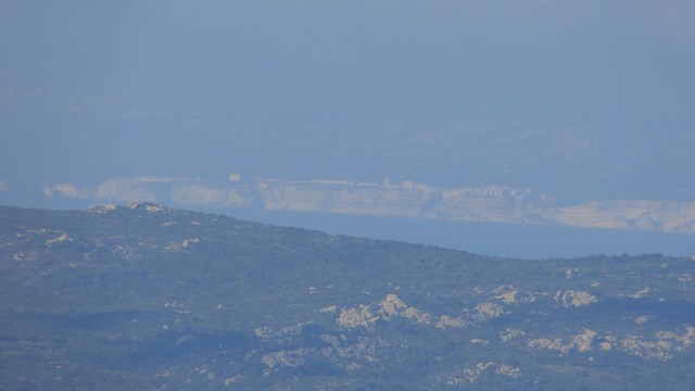 Blick auf Bonifacio von San Tremo