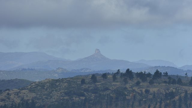 Blick auf Monte Perda Liane von Süden